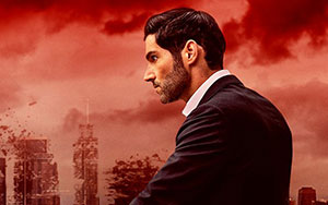 Tom Ellis look from Tom Kapino`s urban fantasy Netflix series `Lucifer`